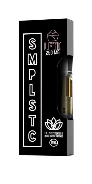 SMPLSTC CBD Vape Cartridge - LFTD 250mg Sherbet for sale at Modest Hemp Co.