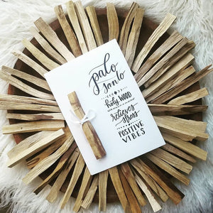 Crystal Rising - Palo Santo & Hand-Lettered Card at Modest Hemp Co.