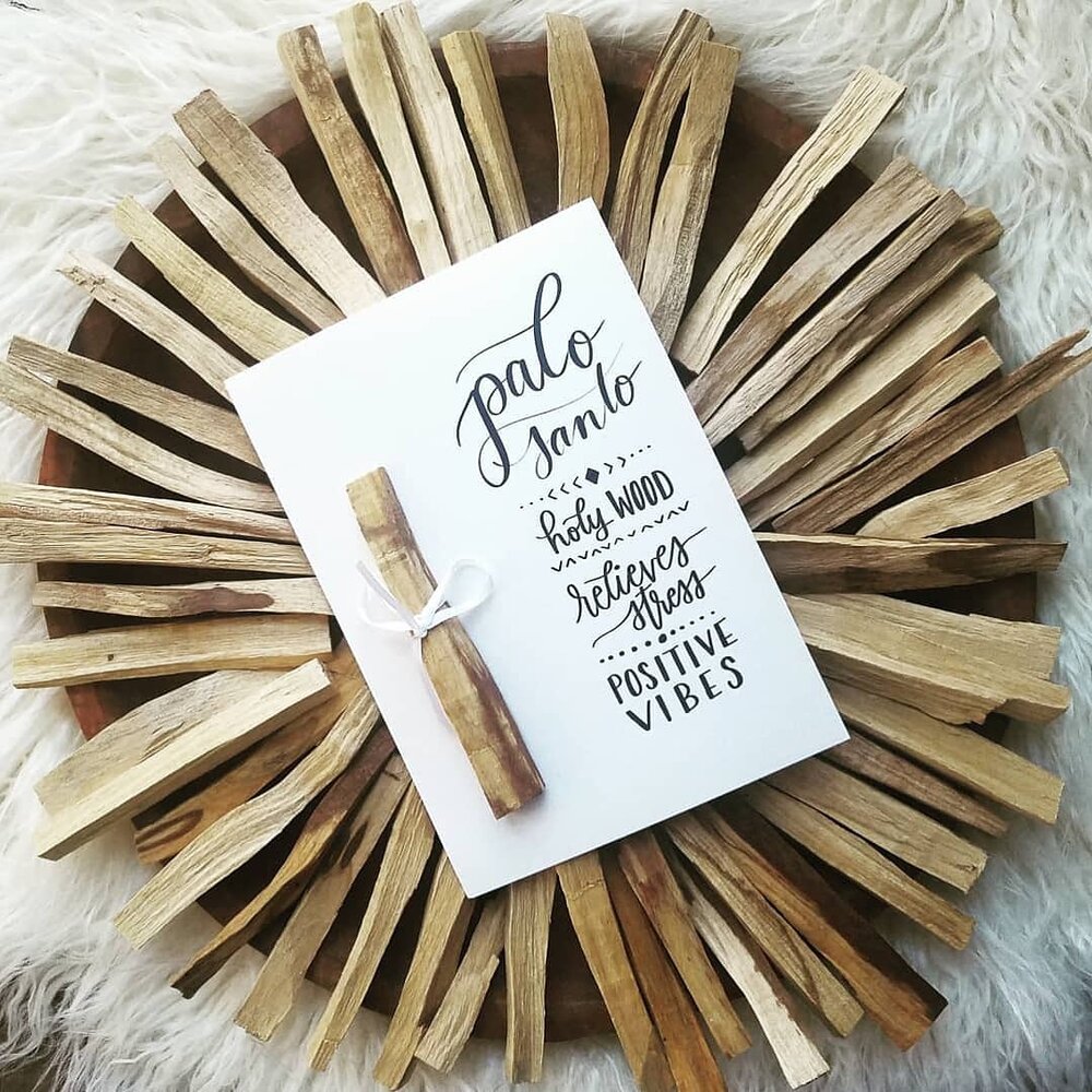Crystal Rising - Palo Santo & Hand-Lettered Card at Modest Hemp Co.
